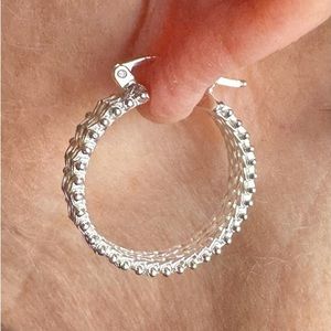 Imperial sterling silver earrings sparkling miniature mirrors (sold on QVC)